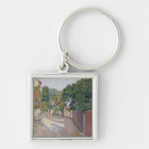 Porte-clés Ruelle de village (huile sur la toile)