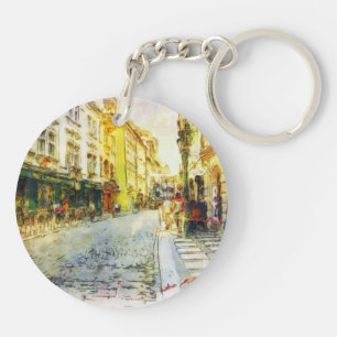 Porte-clés Rues de vieille aquarelle de Prague