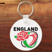 Porte-clés Rugby Angleterre Anglais Rose Ball (Recto)