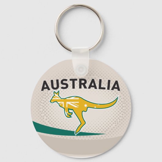 Porte-clés Rugby Ball Australie kangourou wallaby (Recto)