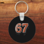 Porte-clés Rugby Drip Number 67 Player Or 67th Birthday Six S (Recto)