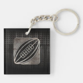 Porte-clés Rugby ; Noir frais (Dos)