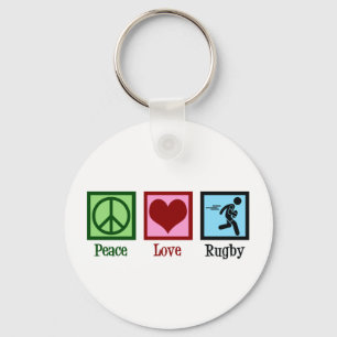 Porte-clés Rugby Peace Love
