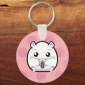 Porte-clés Rugular Tout Blanc Hamster Syrien (Recto)