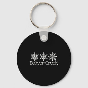 Porte-clés ruisseau de castor colorado skieur ski flocons de
