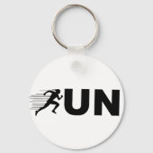 Porte-clés RUN Typographie Design en course | Coureur minimal (Recto)