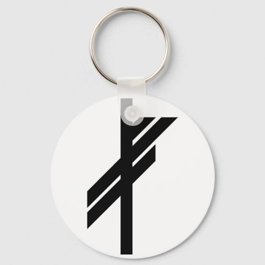 Porte-clés Rune Viking - Chance - noir (Recto)