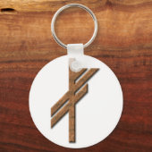 Porte-clés Rune viking - chance - rouille (Recto)