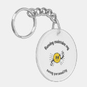 Porte-clés Running maintains my sunny personality (Devant gauche)