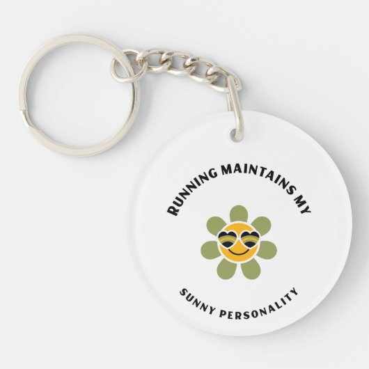 Porte-clés Running maintains my sunny personality (Devant)