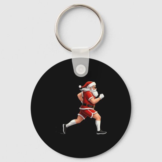 Porte-clés Running Santa Christmas Graphic Runner Run Maratho (Recto)