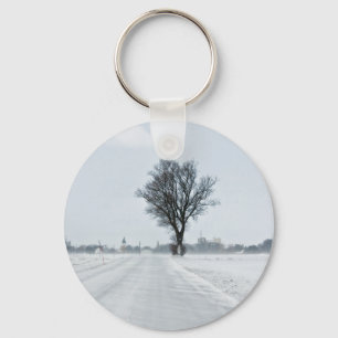 Porte-clés Rural winter road