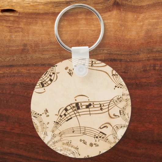 Porte-clés Rustic Antique Musical Notes (Recto)