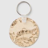 Porte-clés Rustic Antique Musical Notes (Verso)