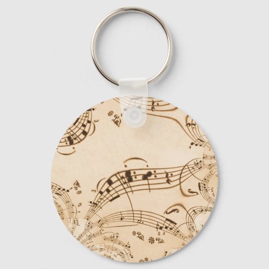 Porte-clés Rustic Antique Musical Notes (Verso)