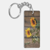 Porte-clés Rustic Barn Wood Sunflower (Devant gauche)