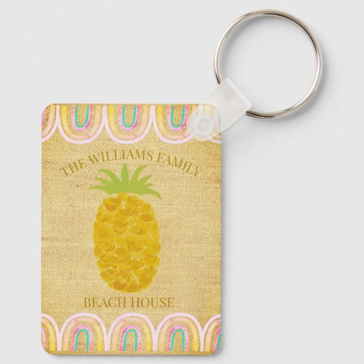 Porte-clés Rustic Boho Pineapple (Verso)
