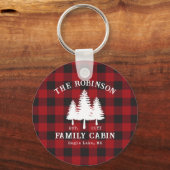Porte-clés Rustic Country Family Cabine Tree Red Buffalo Plai (Recto)