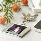 Porte-clés Rustic Félicitations Diplômé Photo (Côté)