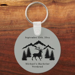 Porte-clés Rustic Grey Chasse Bachelor Week-end