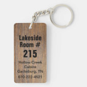 Porte-clés Rustic Wood Look Hôtel Numéro de chambre Porte - c (Dos)