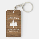 Porte-clés Rustique Famille Cabine Pine Arbres Bois Planche 2 (Dos)