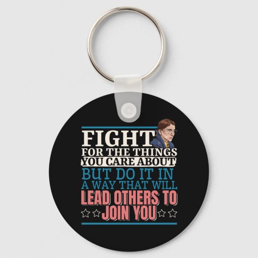 Porte-clés Ruth Bader Ginsburg Diriger d'autres à vous rejoin (Recto)