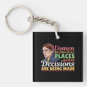 Porte-clés Ruth Bader Ginsburg Féministe Avocate Juge