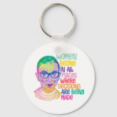 Porte-clés Ruth Bader Ginsburg Femmes Dans Tous Les Endroits (Verso)