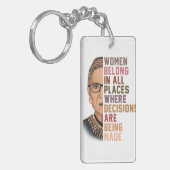 Porte-clés Ruth Bader Ginsburg RBG (Devant gauche)