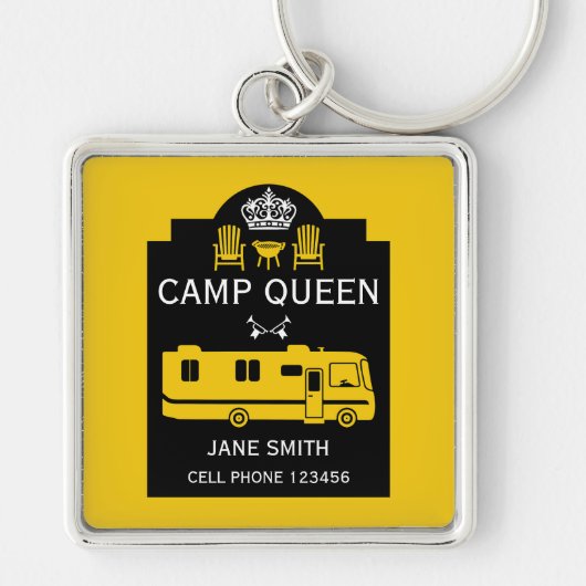 Porte-clés RV Camping Queen USA (Devant)