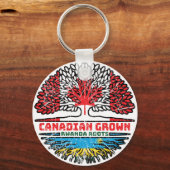 Porte-clés Rwanda Rwandais Canadian Tree Roots Drapeau (Recto)