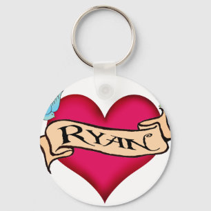 Porte-clés Ryan - Custom Heart Tattoo T-shirts & Gifts