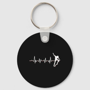 Porte-clés Rythme Battement de coeur Skateur Ollie Skateboard