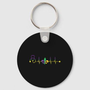 Porte-clés Rythme de Mardi Gras Stéthoscope Blouse Rn Infirmi
