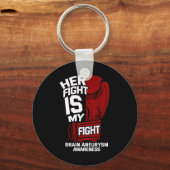 Porte-clés Sa Lutte Est Ma Lutte Contre L'Anévrisme Cerveau G (Recto)