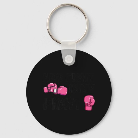 Porte-clés Sa Lutte Est Ma Lutte Gants De Boxe De Combat Canc (Recto)