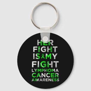 Porte-clés Sa lutte est ma lutte Lymphome Cancer du sang Sens