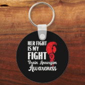 Porte-clés Sa Lutte Est Mon Combat Médicale État Aneurysme A (Recto)