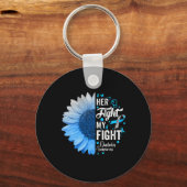 Porte-clés Sa Lutte Est Mon Don De Sensibilisation Au Diabète (Recto)