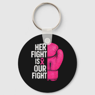 Porte-clés Sa Lutte Est Notre Combat Boxe Gant Cancer Du Sein