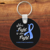 Porte-clés Sa Lutte Est Notre Lutte Contre L'Hydrocéphalie (Recto)