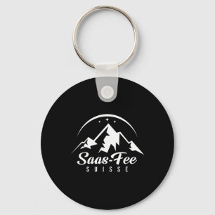 Porte-clés Saas-fee Suisse Ski ski Snowboardin