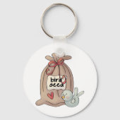 Porte-clés Sac à graines d'oiseaux avec cou et coeur (Verso)