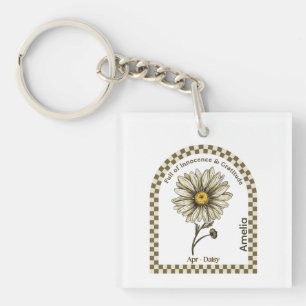 Porte-clés Sac à main personnalisé pour la fleur du mois de n