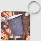 Porte-clés Sac à sirop d'érable Nature personnalisée (Dos)