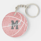 Porte-clés sac de basket-ball rose (Dos)