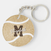 Porte-clés sac de tennis monogrammed or sport (Dos)