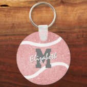 Porte-clés sac de tennis monogrammed rose (Verso)