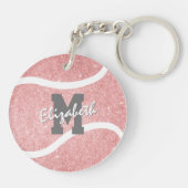 Porte-clés sac de tennis monogrammed rose (Dos)